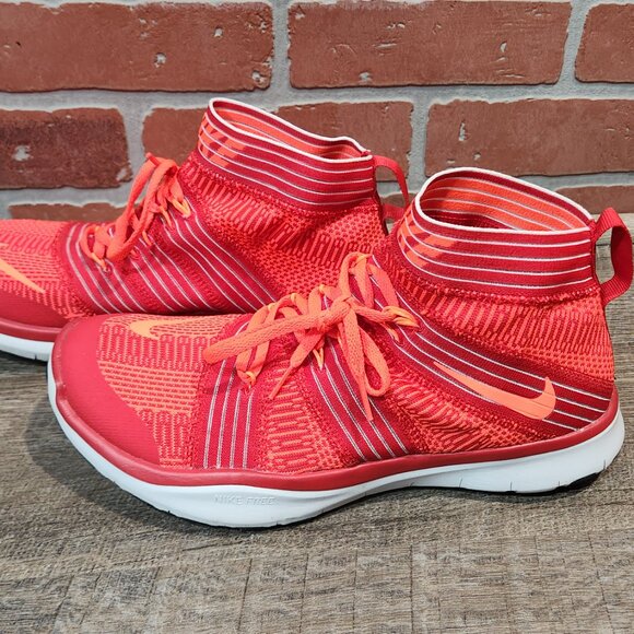 NIKE Free Train Virtue RED w/ Hyper Orange Training Running Shoes Mens 11.5 - Picture 2 of 8